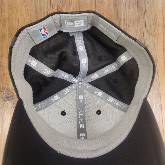 Golden State Warriors New Era 39thirty Fitted Sz M/L Hat Cap Black Gray NBA Team - Picture 9 of 11